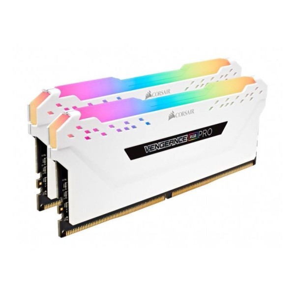 CORSAIR VENGEANCE RGB PRO SERIES 16 GO (2X 8 GO) DDR4 3200 MHZ - BLANC 