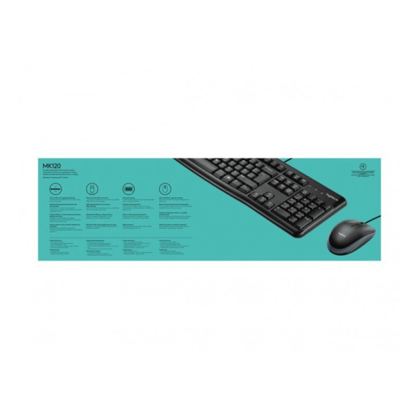 LOGITECH KIT MK120 fil Noir Retail 