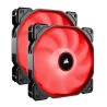 CORSAIR LED Fan AF140-LED Rouge Pack de 2 