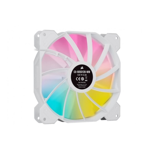 CORSAIR SP140 RGB ELITE BLANC LED  Pack de 2 