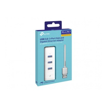 TP-Link UE330 - Adaptateur USB / Ethernet Gigabit avec Hub 3 ports USB 3.0 