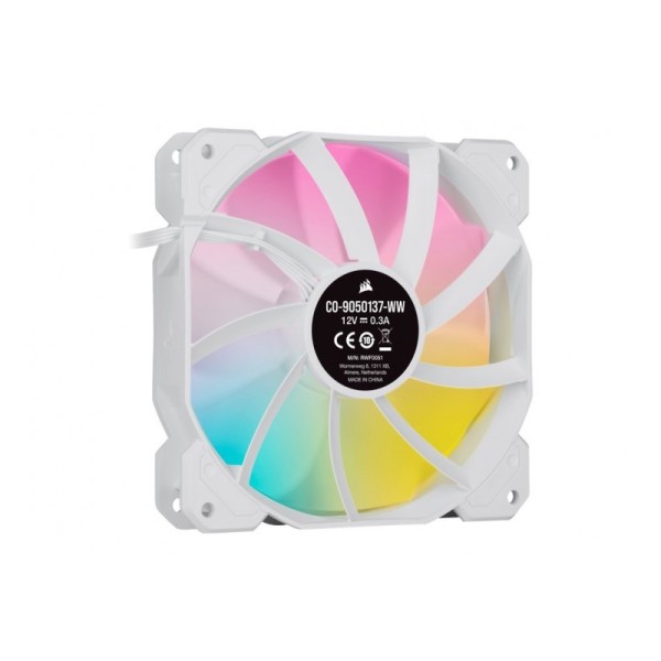 CORSAIR SP120 RGB ELITE BLANC LED Pack de 3 