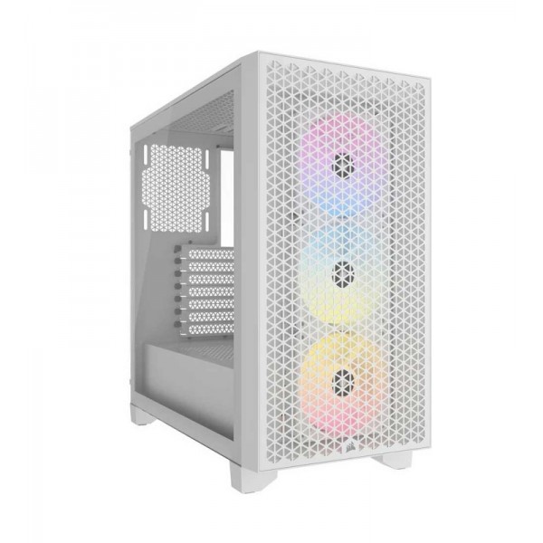 CORSAIR 3000D RGB AIRFLOW TEMPERED GLASS MID-TOWER WHITE 