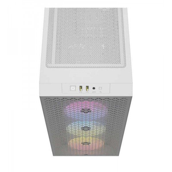 CORSAIR 3000D RGB AIRFLOW TEMPERED GLASS MID-TOWER WHITE 