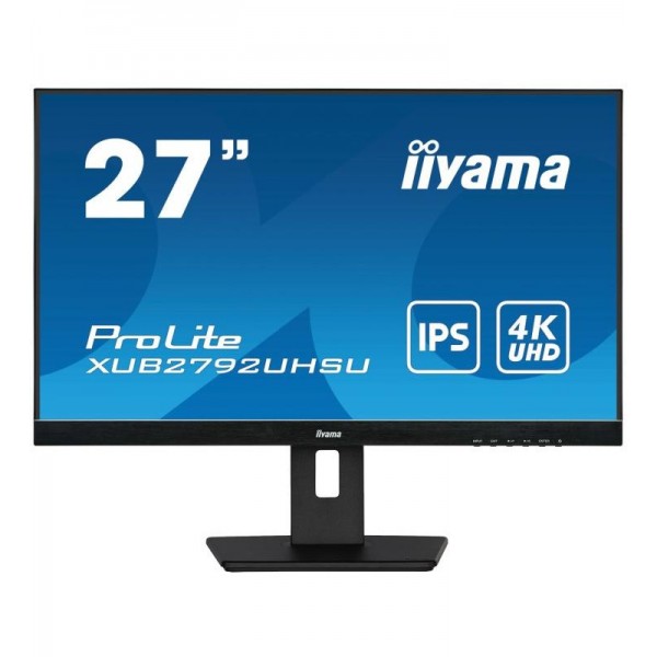 iiyama ProLite XUB2792UHSU-B5 écran plat de PC 68,6 cm (27") 3840 x 2160 pixels 4K Ultra HD LED Noir 