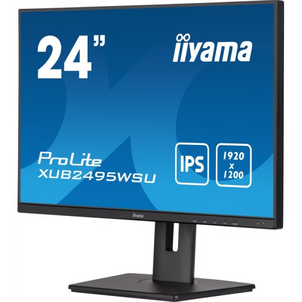 iiyama ProLite XUB2495WSU-B5 écran plat de PC 61,2 cm (24.1") 1920 x 1200 pixels WUXGA LCD Noir 