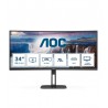 AOC V5 CU34V5C LED display 86,4 cm (34") 3440 x 1440 pixels Wide Quad HD Noir 