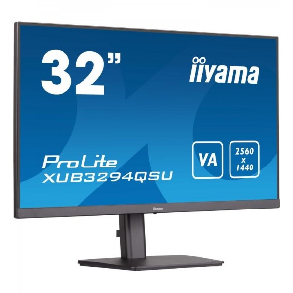 iiyama ProLite XUB3294QSU-B1 écran plat de PC 80 cm (31.5") 2560 x 1440 pixels Wide Quad HD LCD Noir 