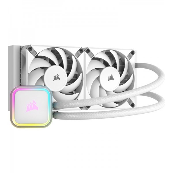 CORSAIR iCUE H100i RGB ELITE Liquid CPU Cooler - White 