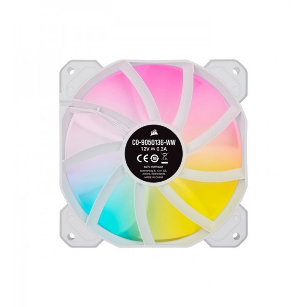 CORSAIR SP120 RGB ELITE BLANC LED Air Guide 