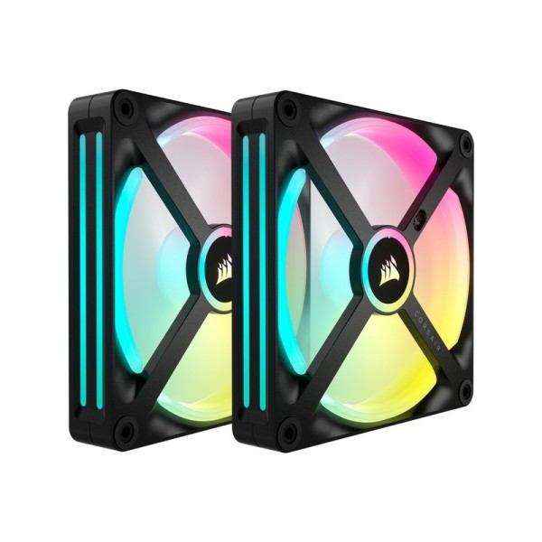 CORSAIR Kit de démarrage ventilateurs PWM 140 mm CORSAIR iCUE LINK QX140 RGB 