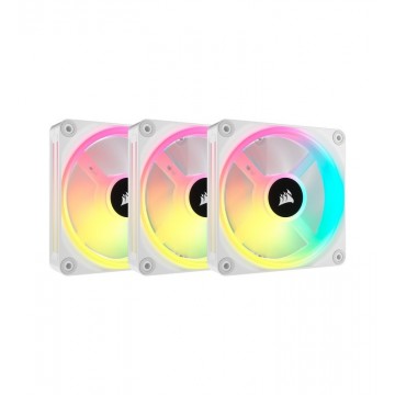 CORSAIR Kit de démarrage ventilateurs PWM 120 mm CORSAIR iCUE LINK QX120 RGB -WH 