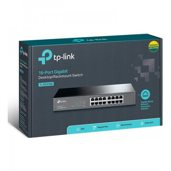 TP-Link TL-SG1016D  - Switch rackable/de bureau 16 ports Gigabit 