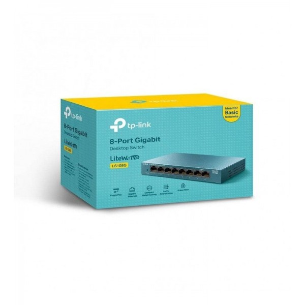 TP-Link LiteWave LS108G - Switch de bureau 8 ports 10/100/1000 Mbps 