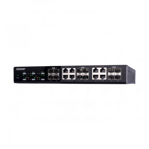 SWITCH QNAP 12 Ports (4x10GbE SFP+, 8x10GbE SFP+)*QSW-M1208-8C*7833 