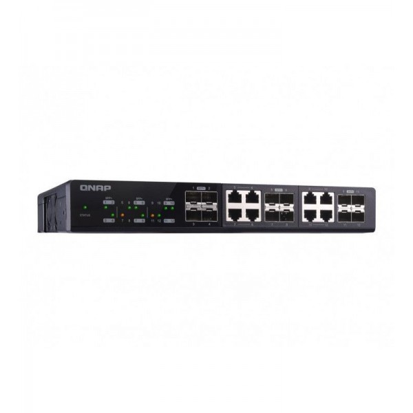 SWITCH QNAP 12 Ports (4x10GbE SFP+, 8x10GbE SFP+)*QSW-M1208-8C*7833 