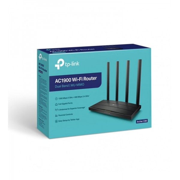 TP-LINK Archer C80 - Routeur WiFi AC1900 MU-MIMO 