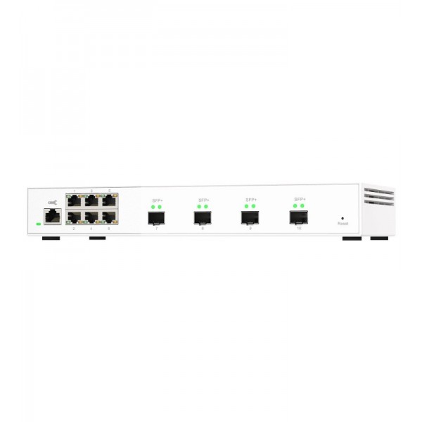 QNAP QSW-M2106-4S commutateur réseau Géré L2 2.5G Ethernet (100/1000/2500) Blanc 