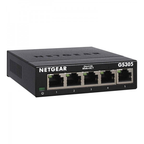 NETGEAR 5-PORT GE UNMANAGED SWITCH (GS305) 