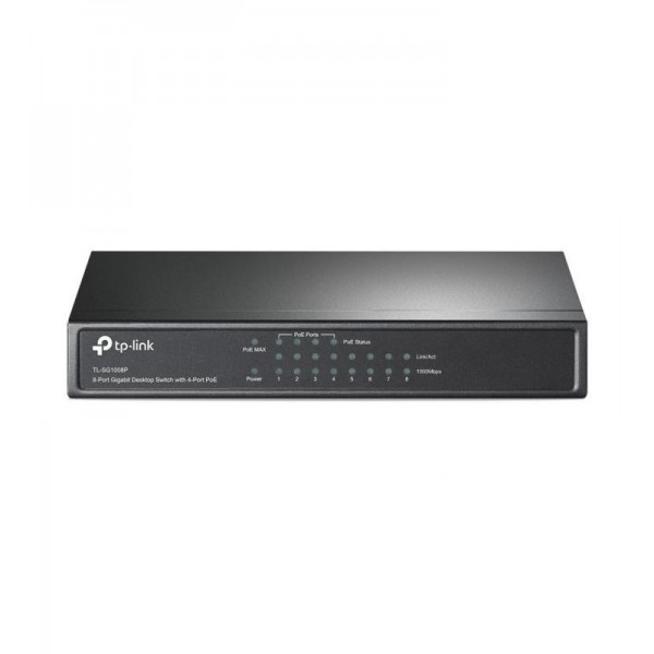 TP-Link TL-SG1008P Gigabit Ethernet (10/100/1000) Connexion Ethernet, supportant l'alimentation via ce port (PoE) Gris 