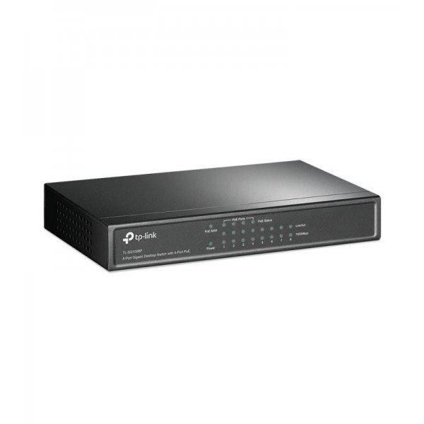 TP-Link TL-SG1008P Gigabit Ethernet (10/100/1000) Connexion Ethernet, supportant l'alimentation via ce port (PoE) Gris 