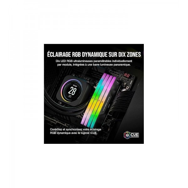 CORSAIR VENGEANCE RGB 32Go (2 x 16 Go) DDR5 - 7200MHz 