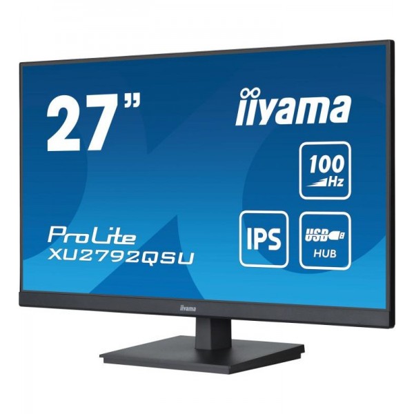 iiyama ProLite écran plat de PC 68,6 cm (27") 2560 x 1440 pixels Dual WQHD LED Noir 