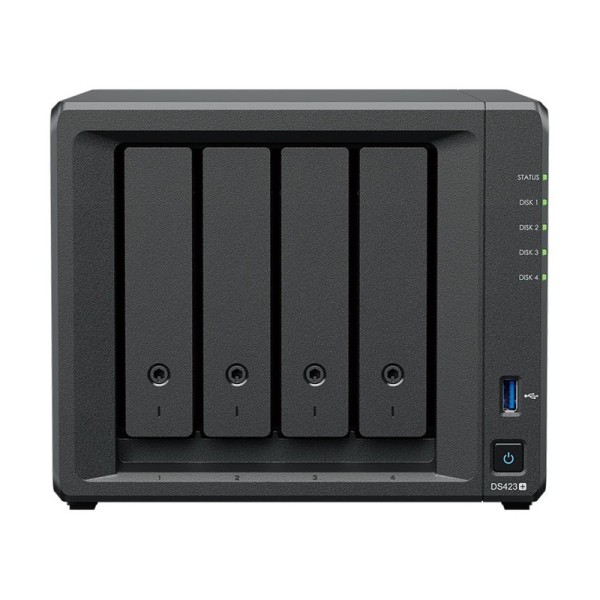 Synology DiskStation DS423+ serveur de stockage NAS Rack (8 U) Ethernet/LAN Noir J4125 