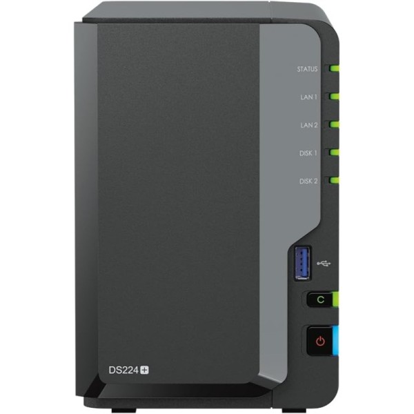 Synology DiskStation DS224+ serveur de stockage NAS Bureau Ethernet/LAN Noir J4125 