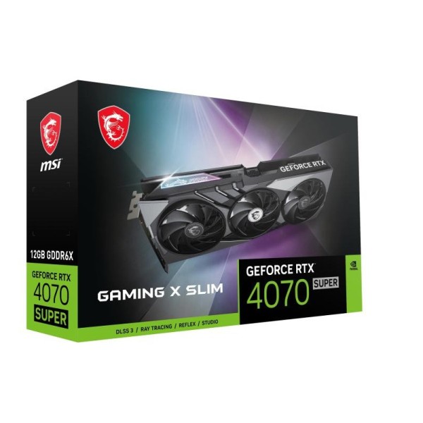 MSI GAMING GeForce RTX 4070 SUPER 12G X SLIM NVIDIA 12 Go GDDR6X 