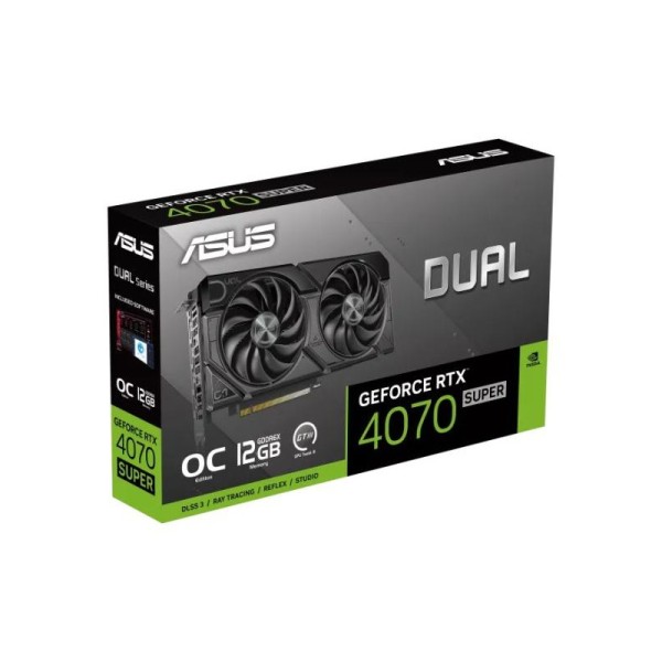 ASUS Dual -RTX4070S-O12G-EVO NVIDIA GeForce RTX 4070 SUPER 12 Go GDDR6X 