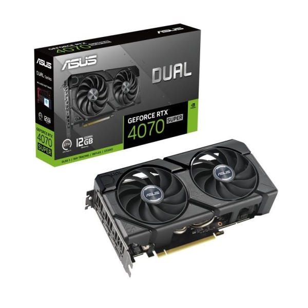 ASUS Dual -RTX4070S-12G-EVO NVIDIA GeForce RTX 4070 SUPER 12 Go GDDR6X 