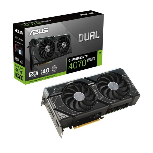 ASUS Dual -RTX4070S-12G NVIDIA GeForce RTX 4070 SUPER 12 Go GDDR6X 