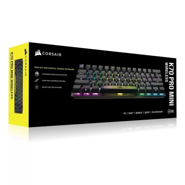 CLAVIER CORSAIR GAMING K70 PRO MINI WIRELESS 