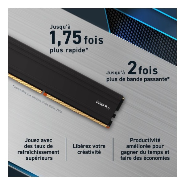 Crucial Pro module de mémoire 48 Go 1 x 48 Go DDR5 5600 MHz 