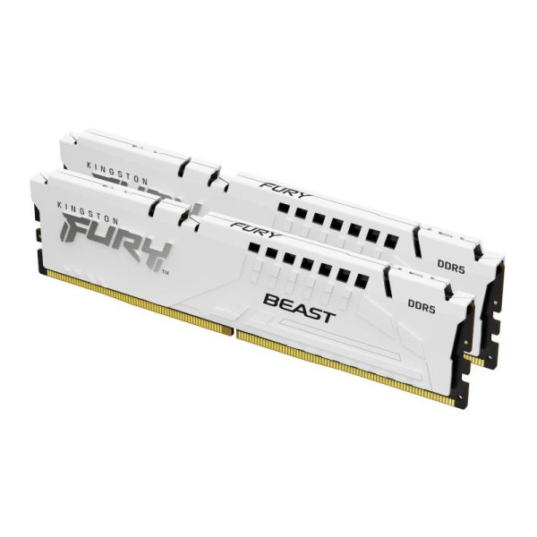 Kingston Technology FURY Beast 32 Go 5200 MT/s DDR5 CL40 DIMM (Kits de 2) White XMP 