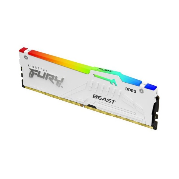 Kingston Technology FURY Beast 32 Go 5600 MT/s DDR5 CL36 DIMM (Kits de 2) White RGB EXPO 