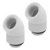 CORSAIR Hydro X Series XF Embout 45° rotatif - Blanc (x 2) 