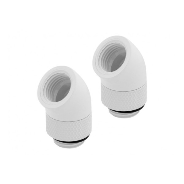 CORSAIR Hydro X Series XF Embout 45° rotatif - Blanc (x 2) 