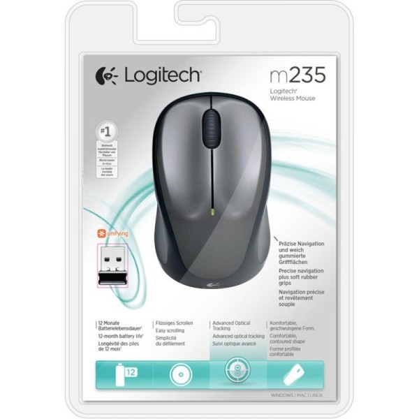 Souris Logitech Optique Sans Fil M235 Pour Notebook 