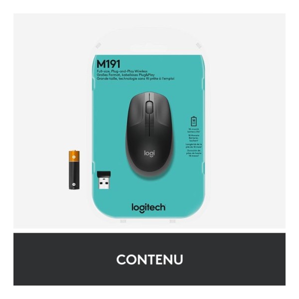 Logitech M190 Noir Sans Fil  *910-005905 