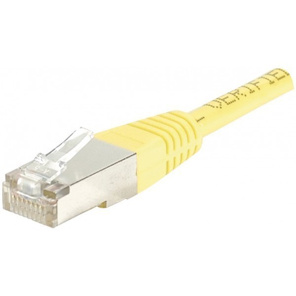 Cordon RJ45 catégorie 6 F/UTP jaune - 10 m245560