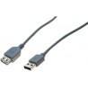 Rallonge USB 2.0 grise - 0,4 m532537Rallonge USB 2.0 grise - 0,4 m