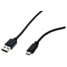 DACOMEX Sachet cordon USB 2.0 Type-A / Type-C noir - 1,0 m194029