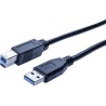 Cordon USB 3.0 type A / B noir - 3,0 m352468Cordon USB 3.0 type A / B noir - 3,0 m