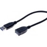 Rallonge éco USB  3.0 type A / A noire - 3,0 m532462