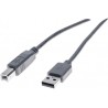 Cordon éco USB 2.0 type A /B gris - 5,0 m532410