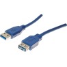 Rallonge USB 3.0 type A / A bleue - 1,0 m532478